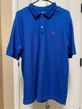 Tommy Bahama Royal Blue Polo with Red Logo